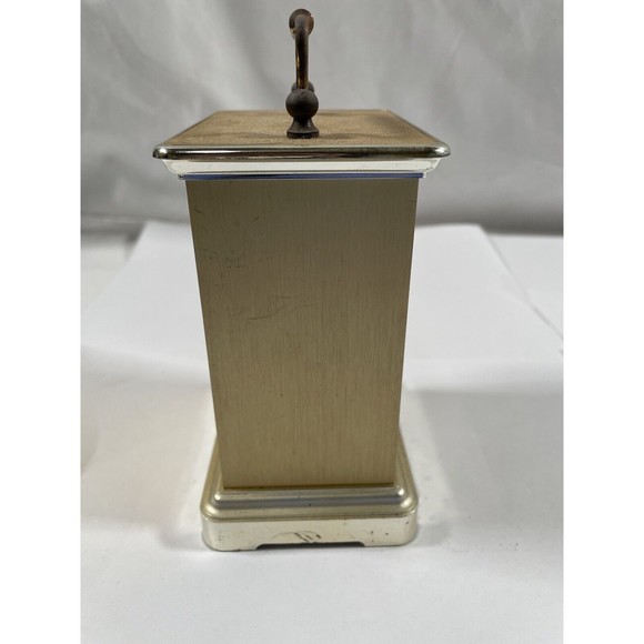 Quartz Accents Vintage Alfa Quartz Brass Desk Clock Made In Germany